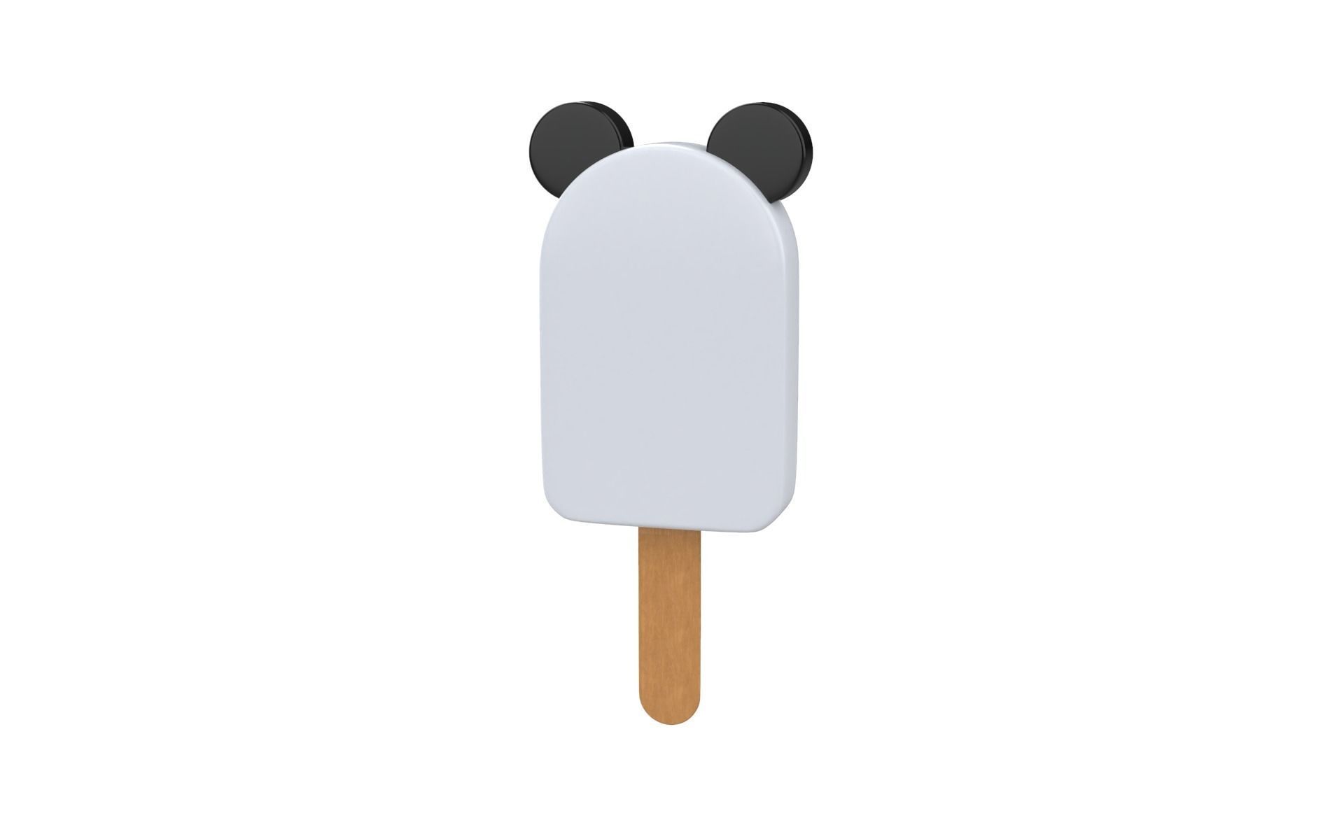 Cartoon Panda Ice Cream Cute Low-poly 3D model_11