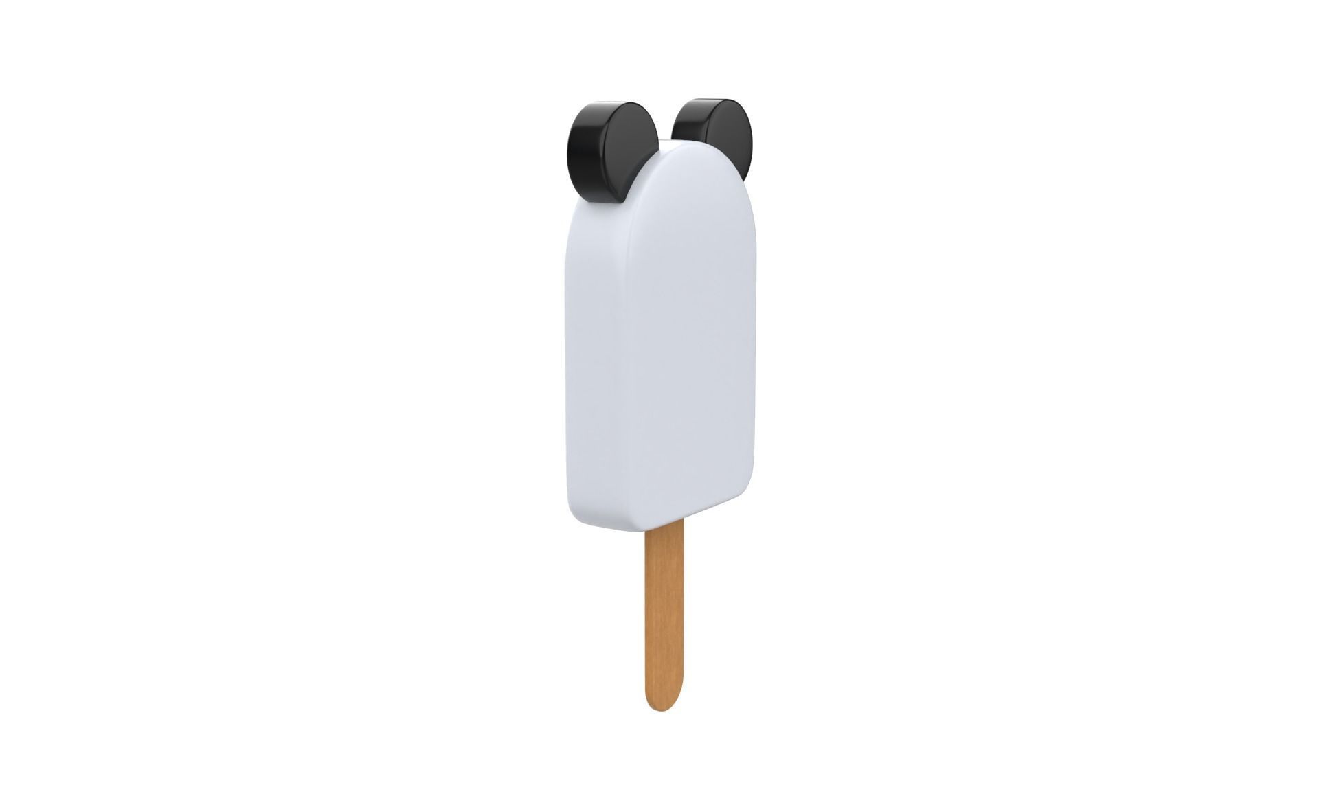 Cartoon Panda Ice Cream Cute Low-poly 3D model_5