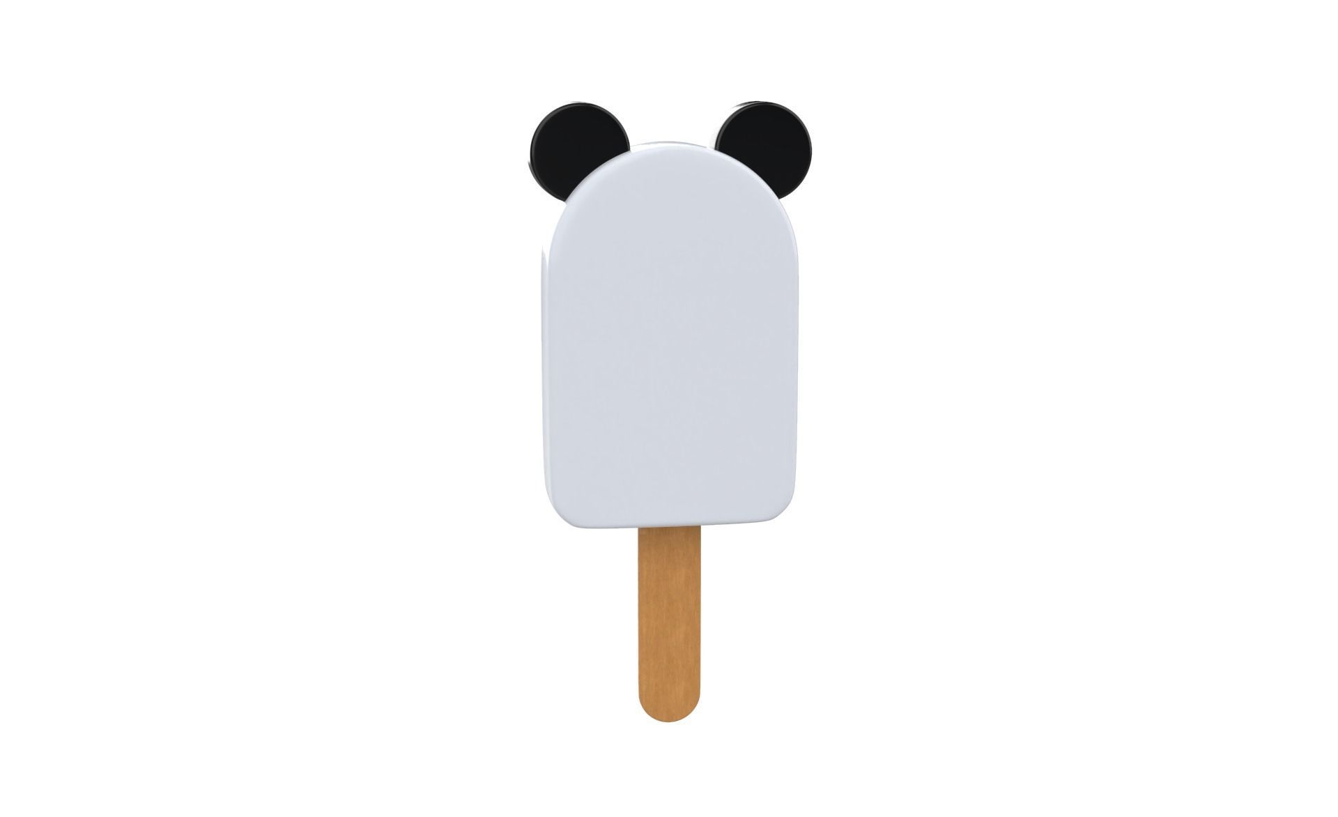 Cartoon Panda Ice Cream Cute Low-poly 3D model_10