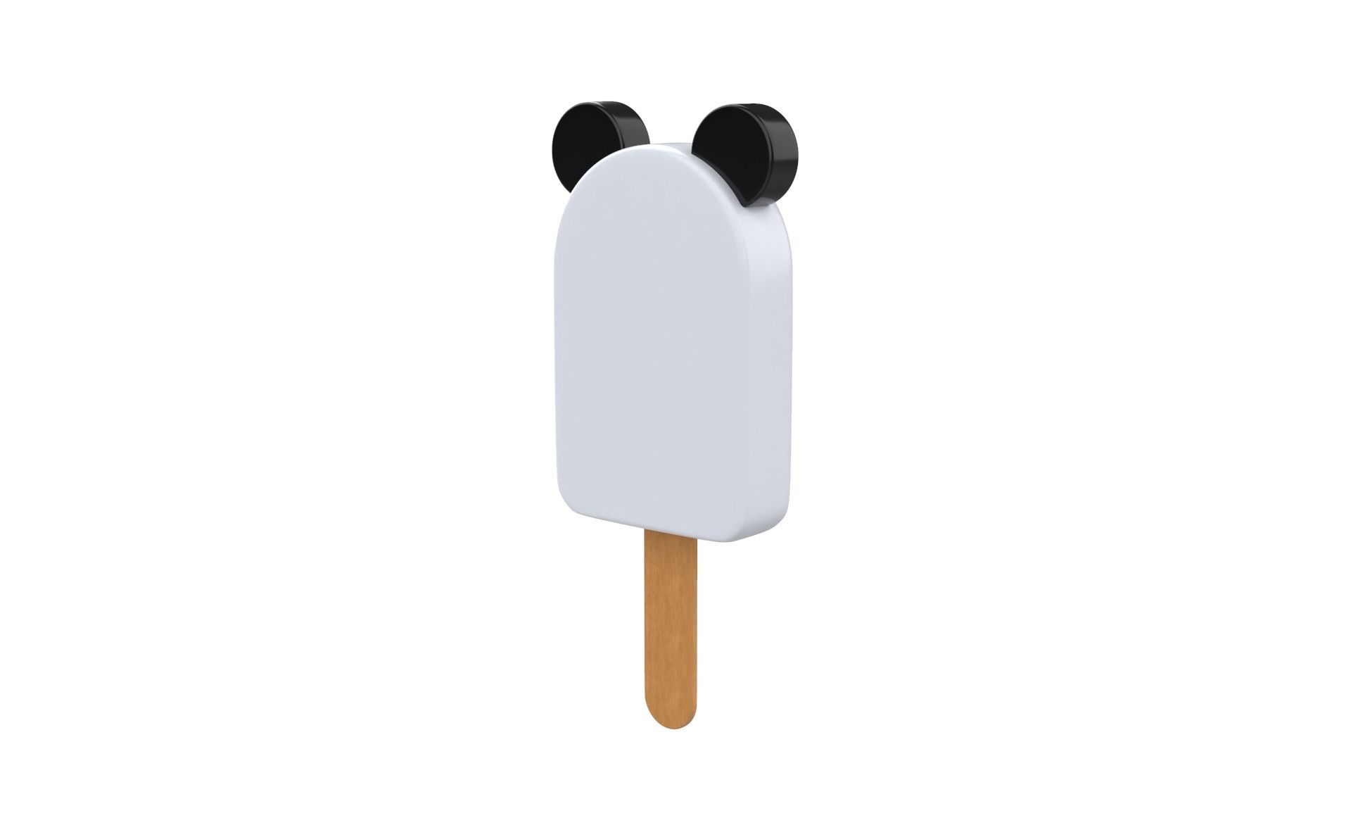 Cartoon Panda Ice Cream Cute Low-poly 3D model_12