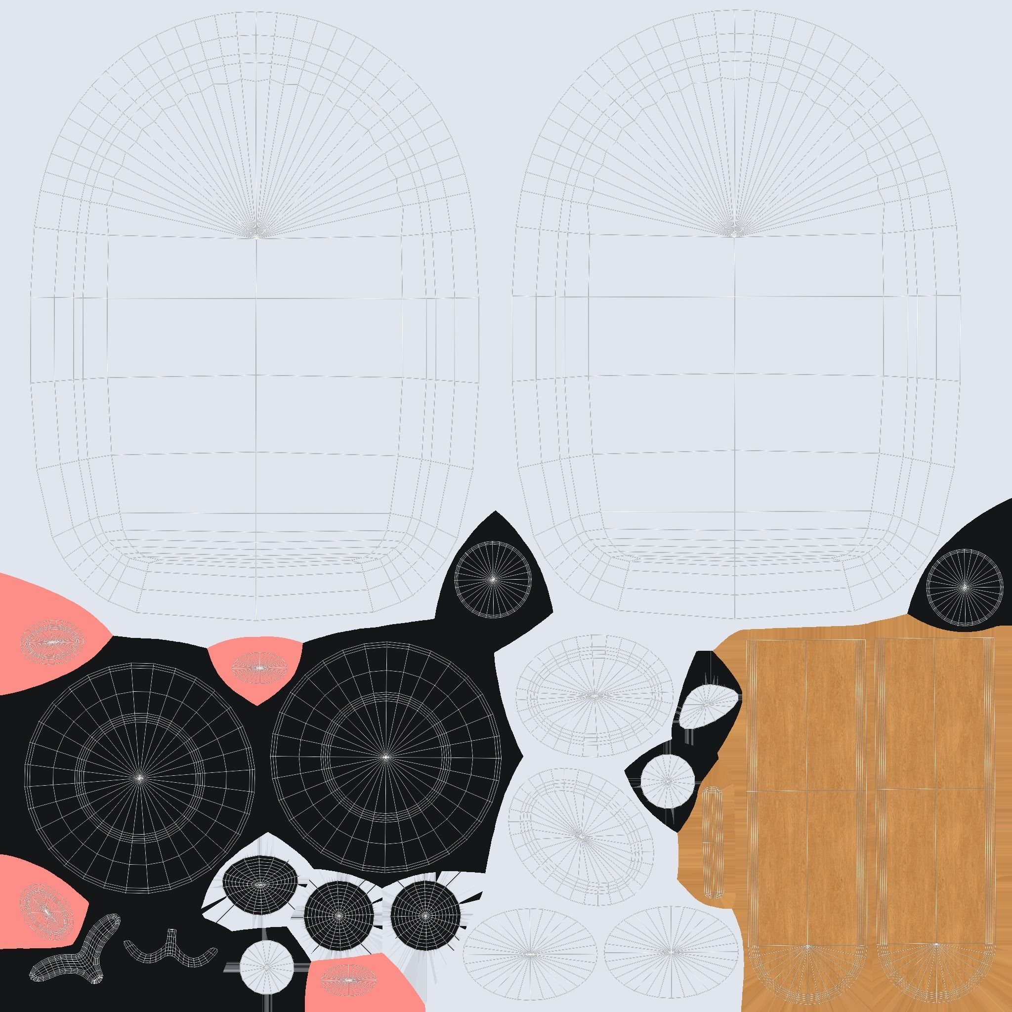 Cartoon Panda Ice Cream Cute Low-poly 3D model_21