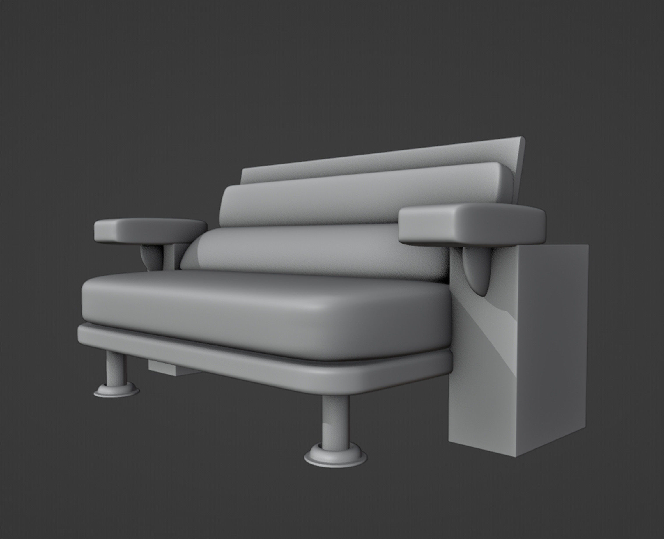 Lido Sofa 3D print model_1