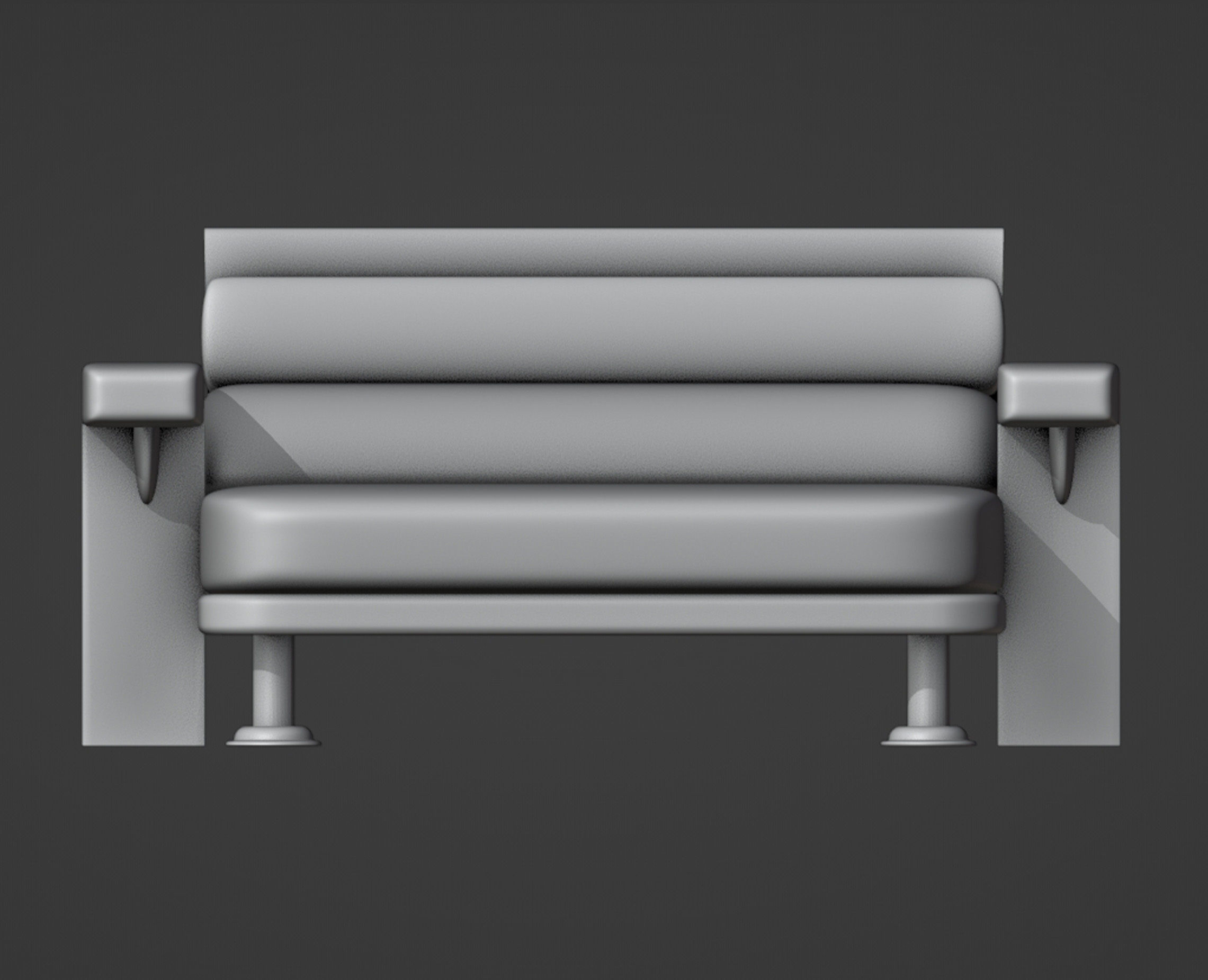 Lido Sofa 3D print model_3