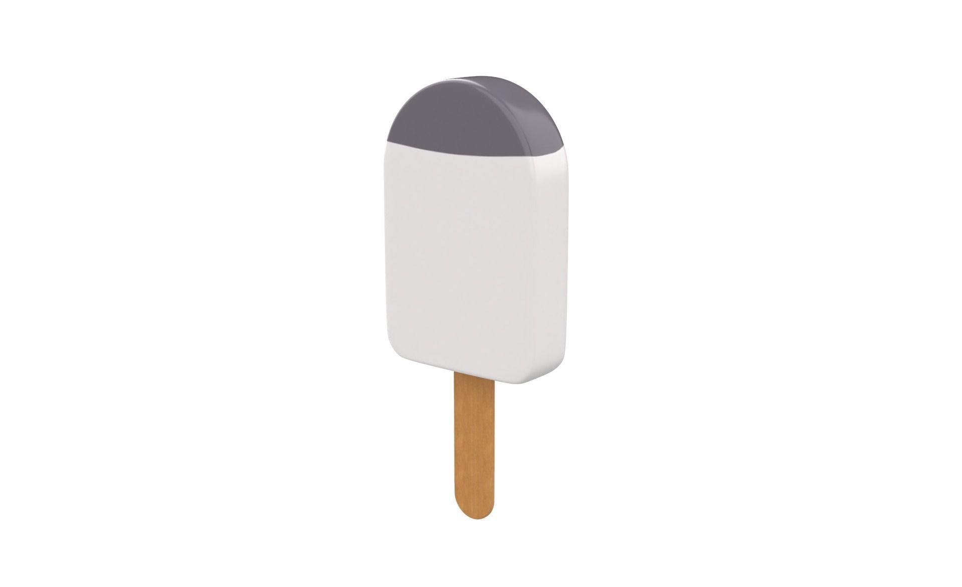 Cartoon Penguin Ice Cream Cute Low-poly 3D model_12