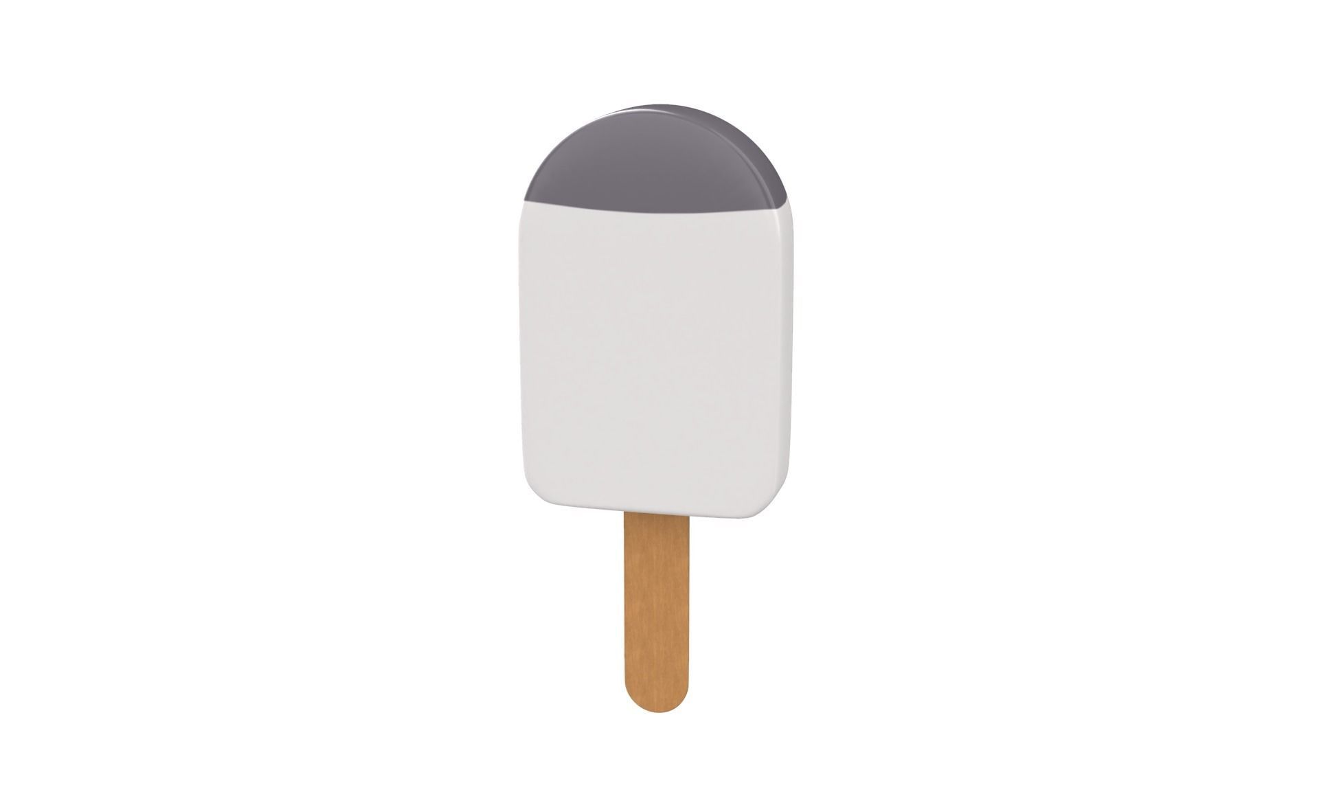 Cartoon Penguin Ice Cream Cute Low-poly 3D model_11
