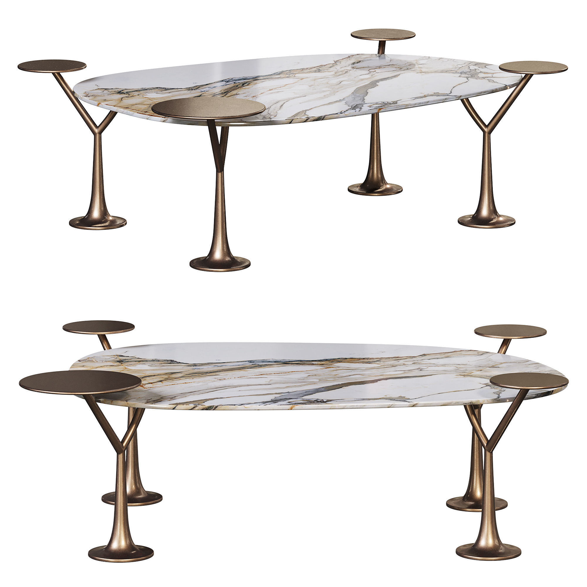 Bonsai coffee tables by Rugiano 3D model_1