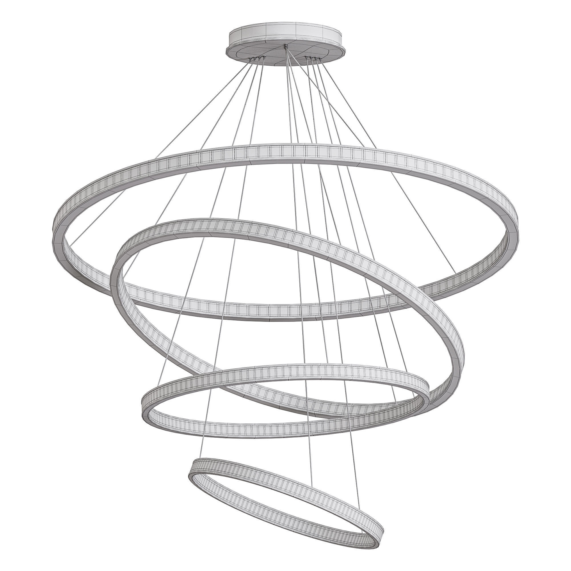 ARO Cluster Ring Chandelier By Ocl 3D model_2