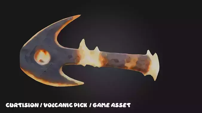 Curtision Volcanic Pick - Low Poly HQ Game Asset