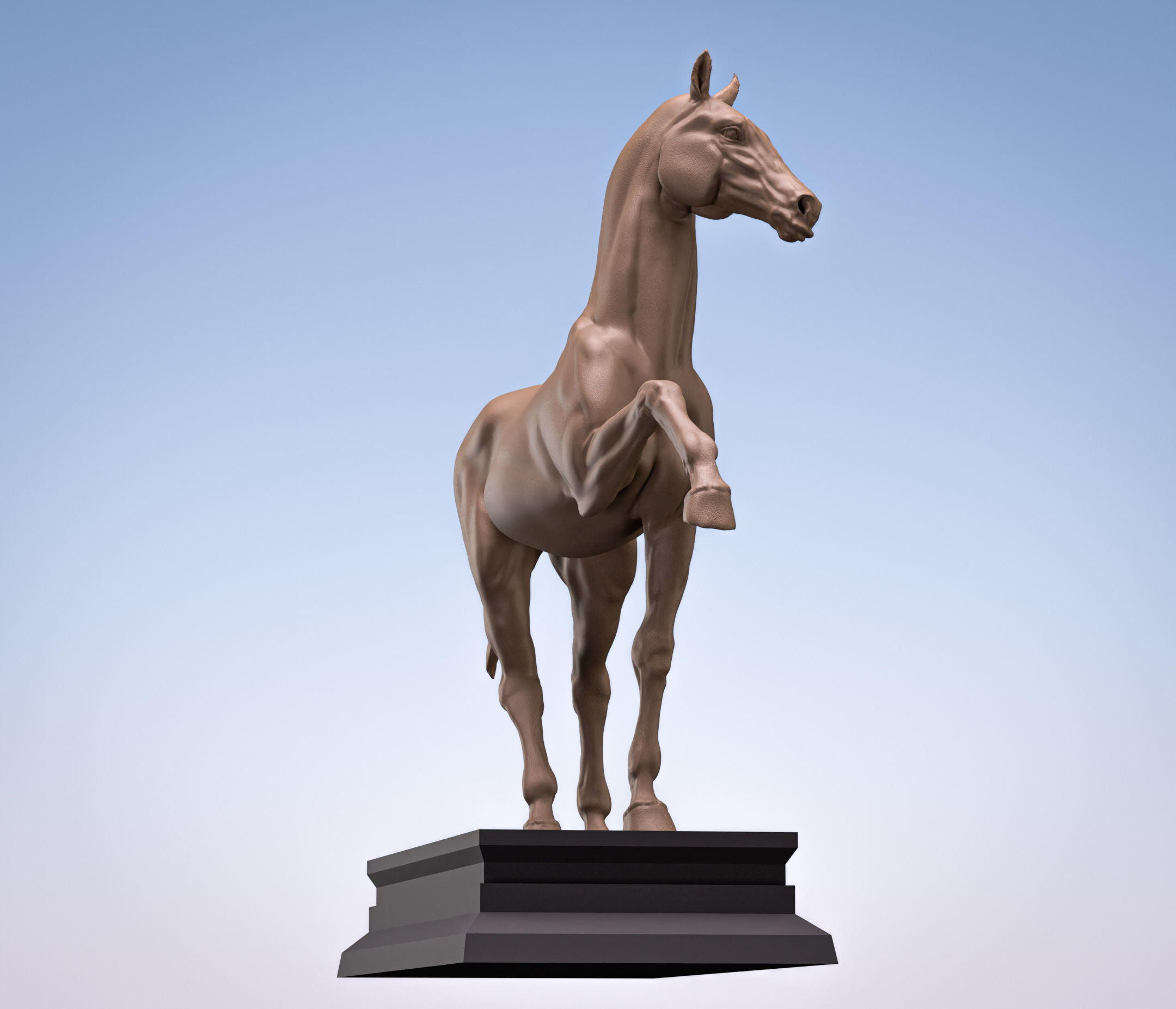 Akhal tekini horse 3D print model_3