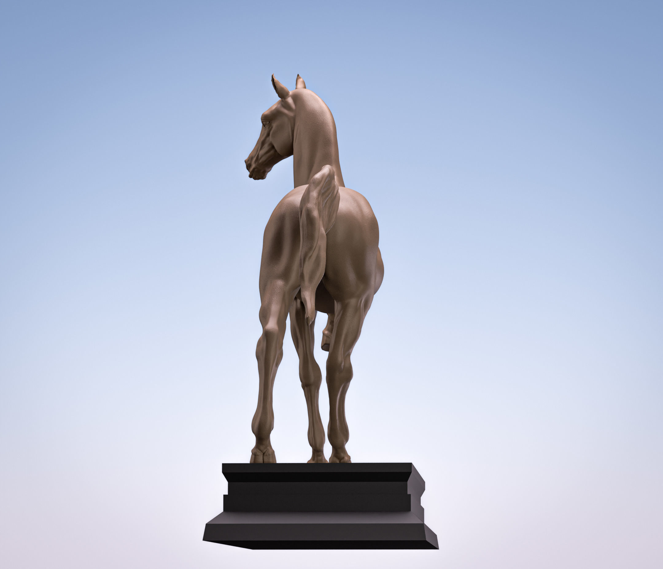 Akhal tekini horse 3D print model_5