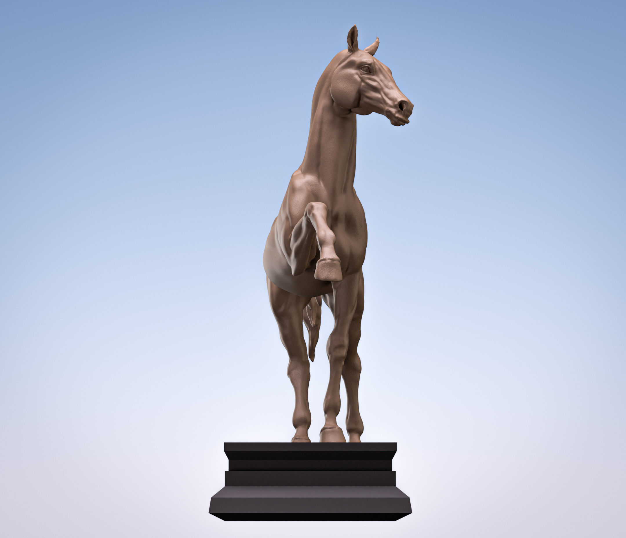Akhal tekini horse 3D print model_2