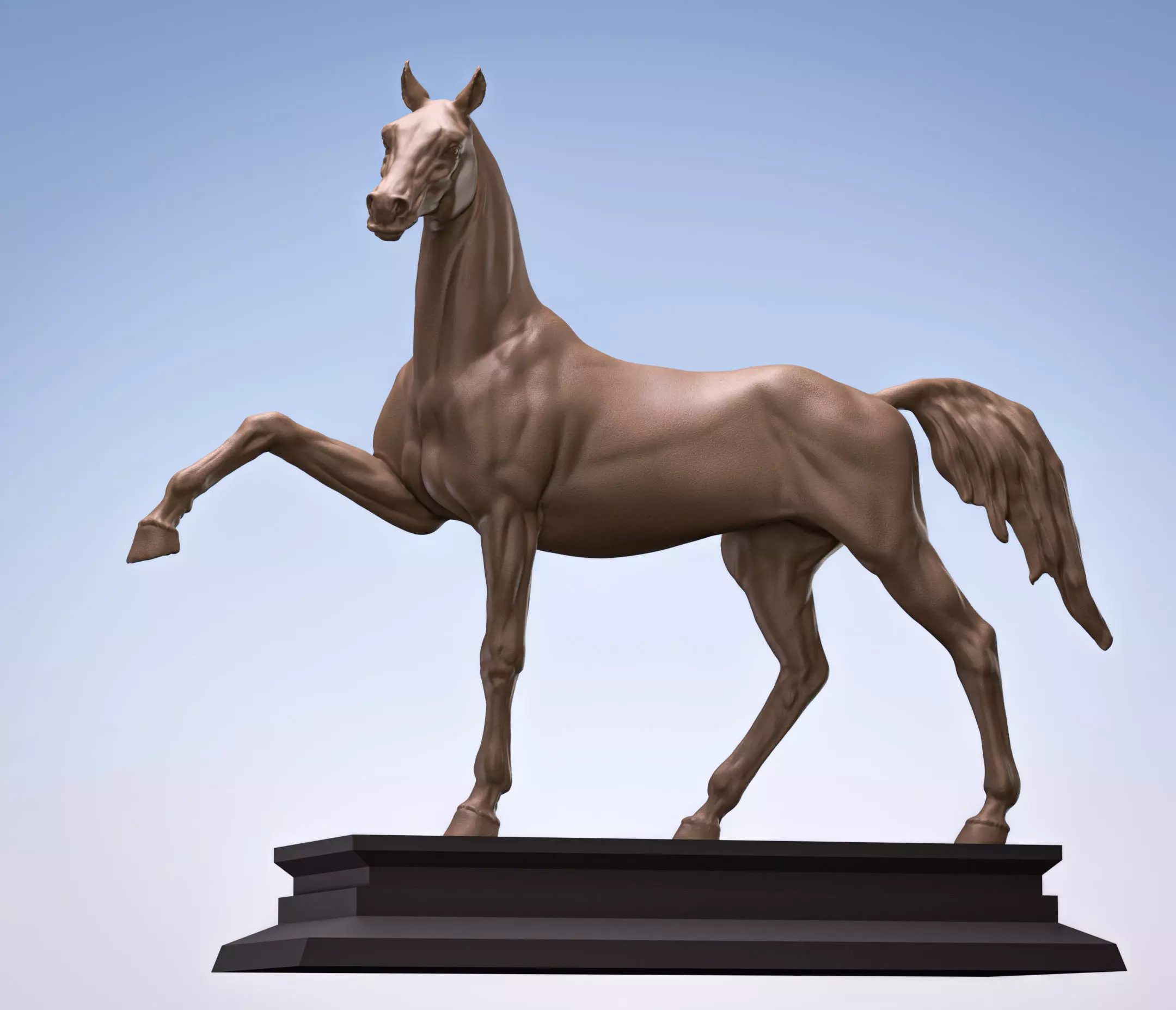Akhal tekini horse 3D print model_0