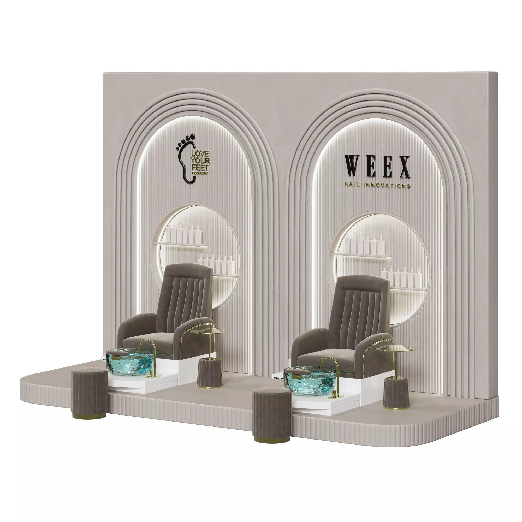 Pedicure beauty salon 3 Low-poly 3D model