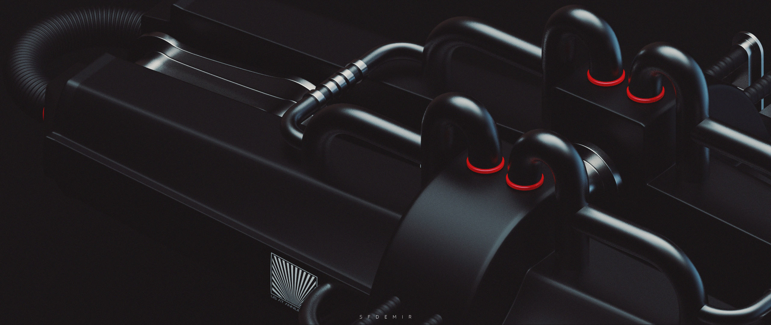 Spaceship Engine 3D Model Low-poly 3D model_6