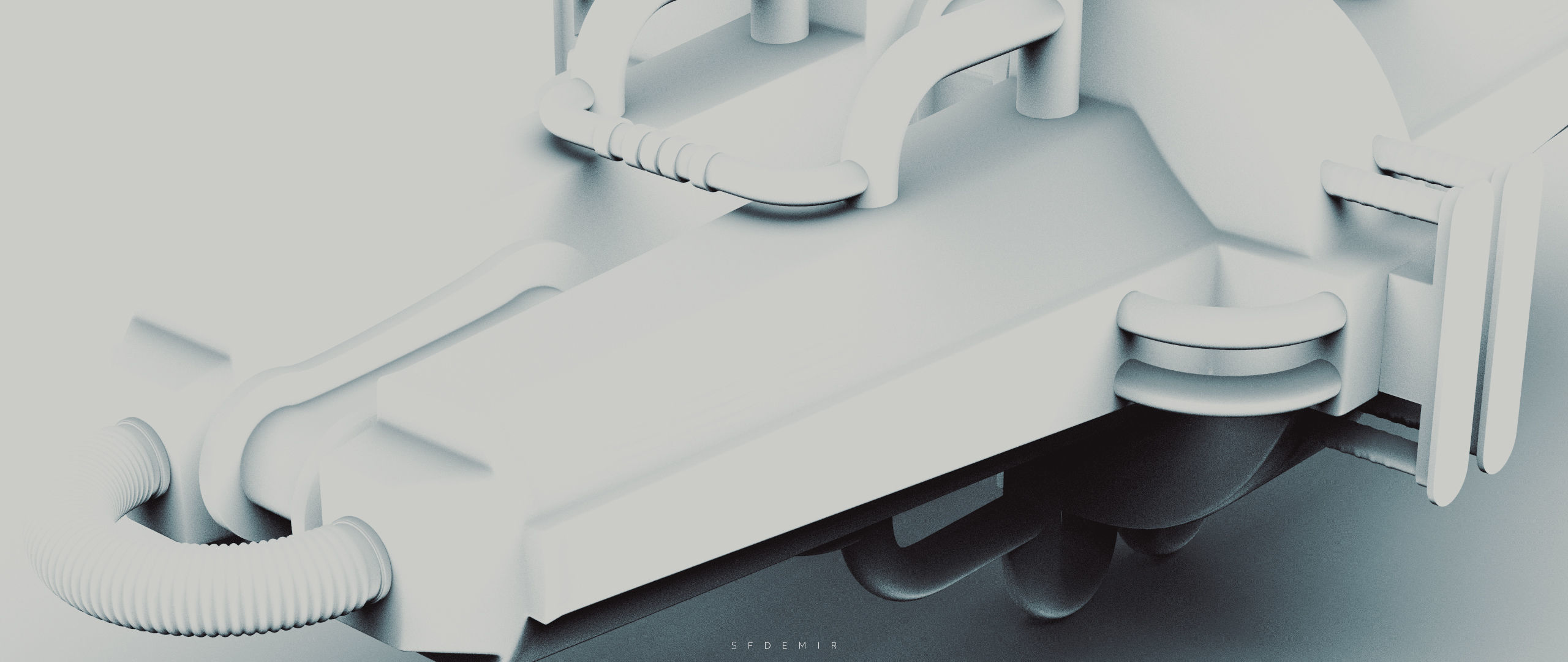 Spaceship Engine 3D Model Low-poly 3D model_1