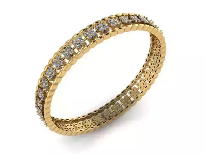 Flower design bangle