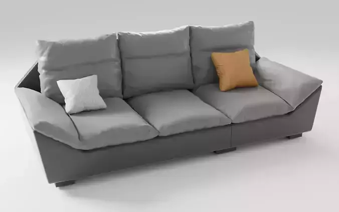 Fabric sofa in gray tones