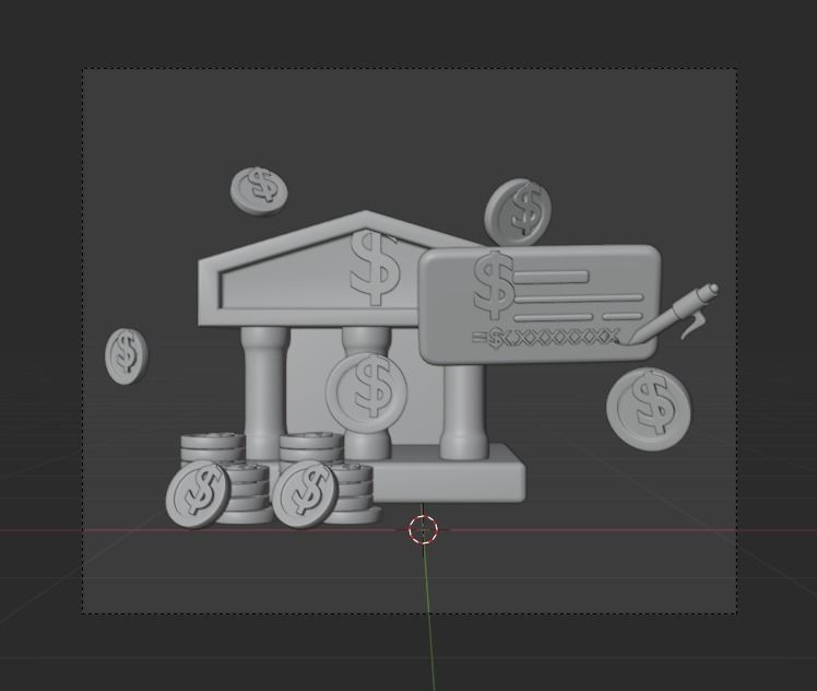 Online Banking System 3d Illustration  Icon Pack 3D model_8