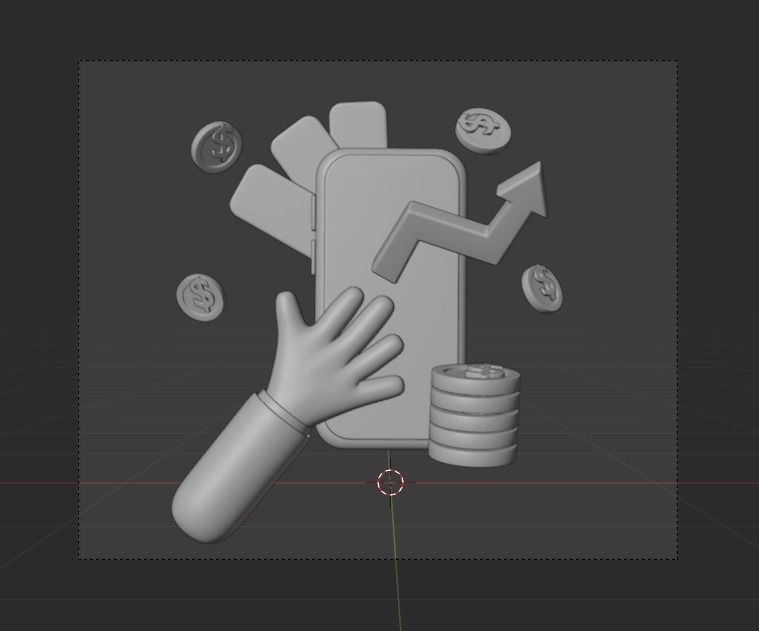 Online Banking System 3d Illustration  Icon Pack 3D model_14