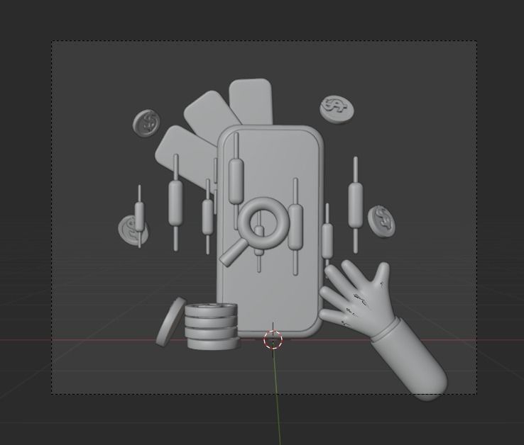 Online Banking System 3d Illustration  Icon Pack 3D model_15