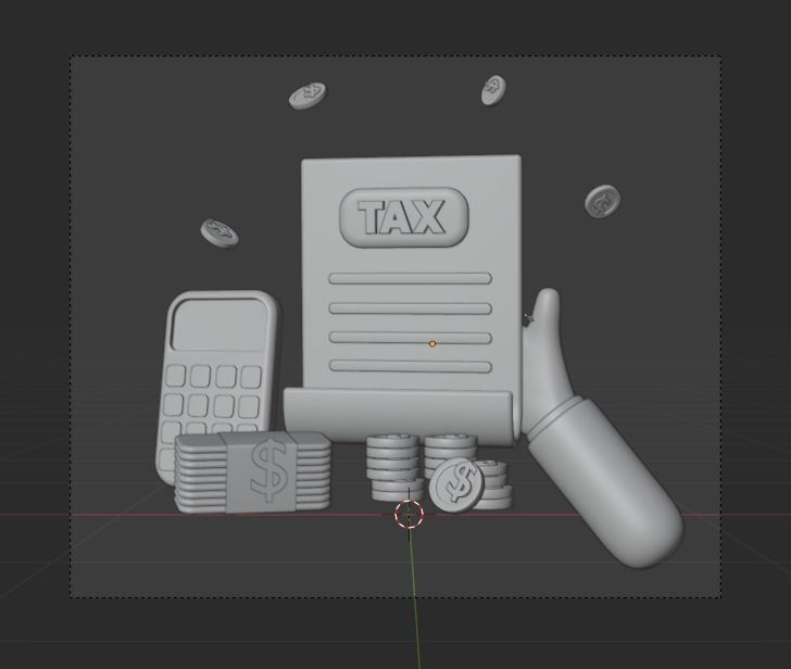 Online Banking System 3d Illustration  Icon Pack 3D model_29