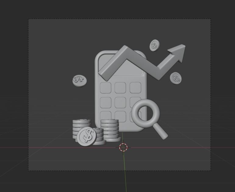 Online Banking System 3d Illustration  Icon Pack 3D model_34
