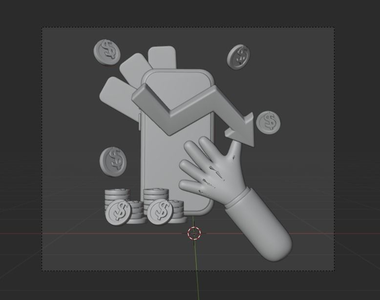 Online Banking System 3d Illustration  Icon Pack 3D model_11