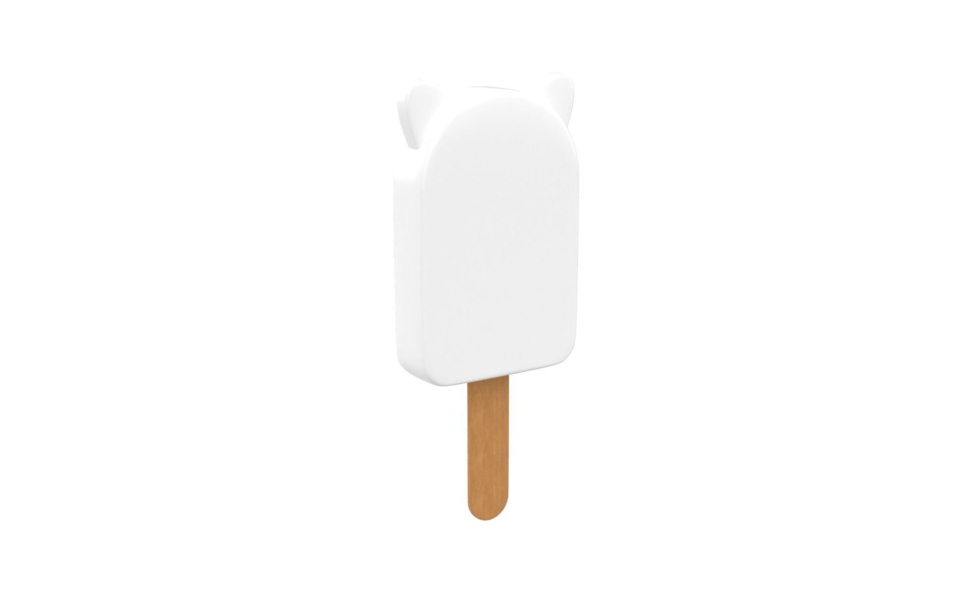 Cartoon Rabbit Ice Cream Cute Low-poly 3D model_6