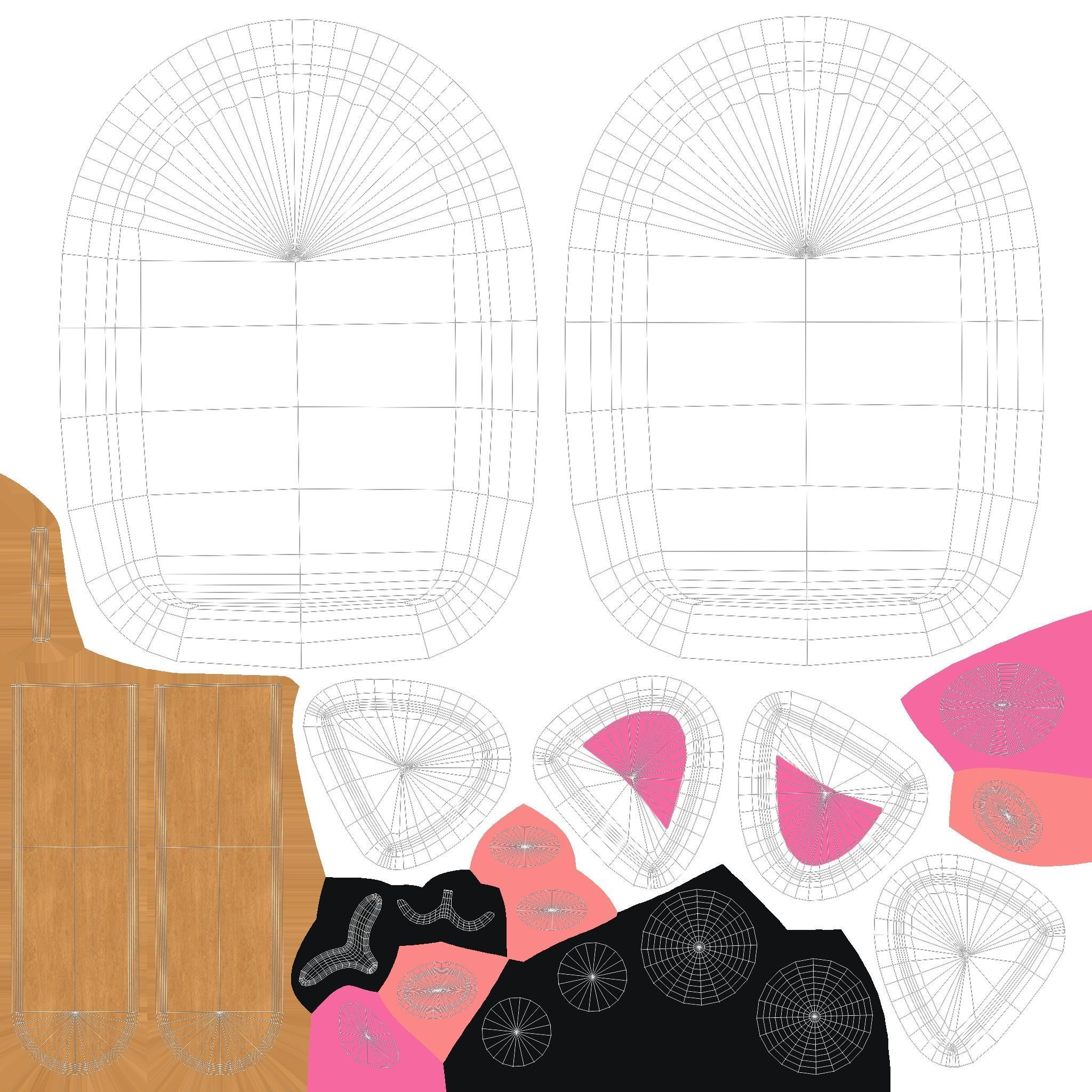 Cartoon Rabbit Ice Cream Cute Low-poly 3D model_21