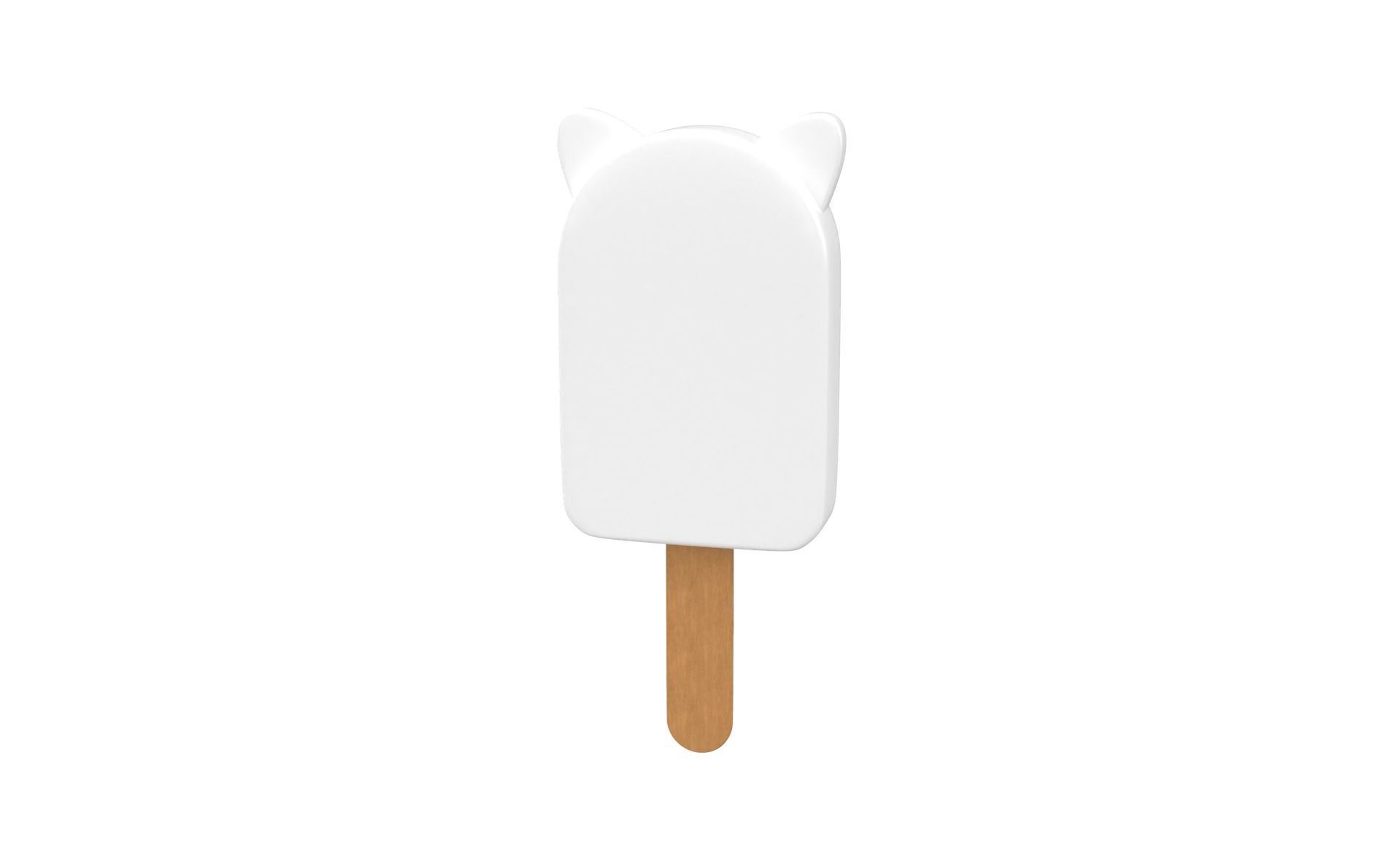 Cartoon Rabbit Ice Cream Cute Low-poly 3D model_11