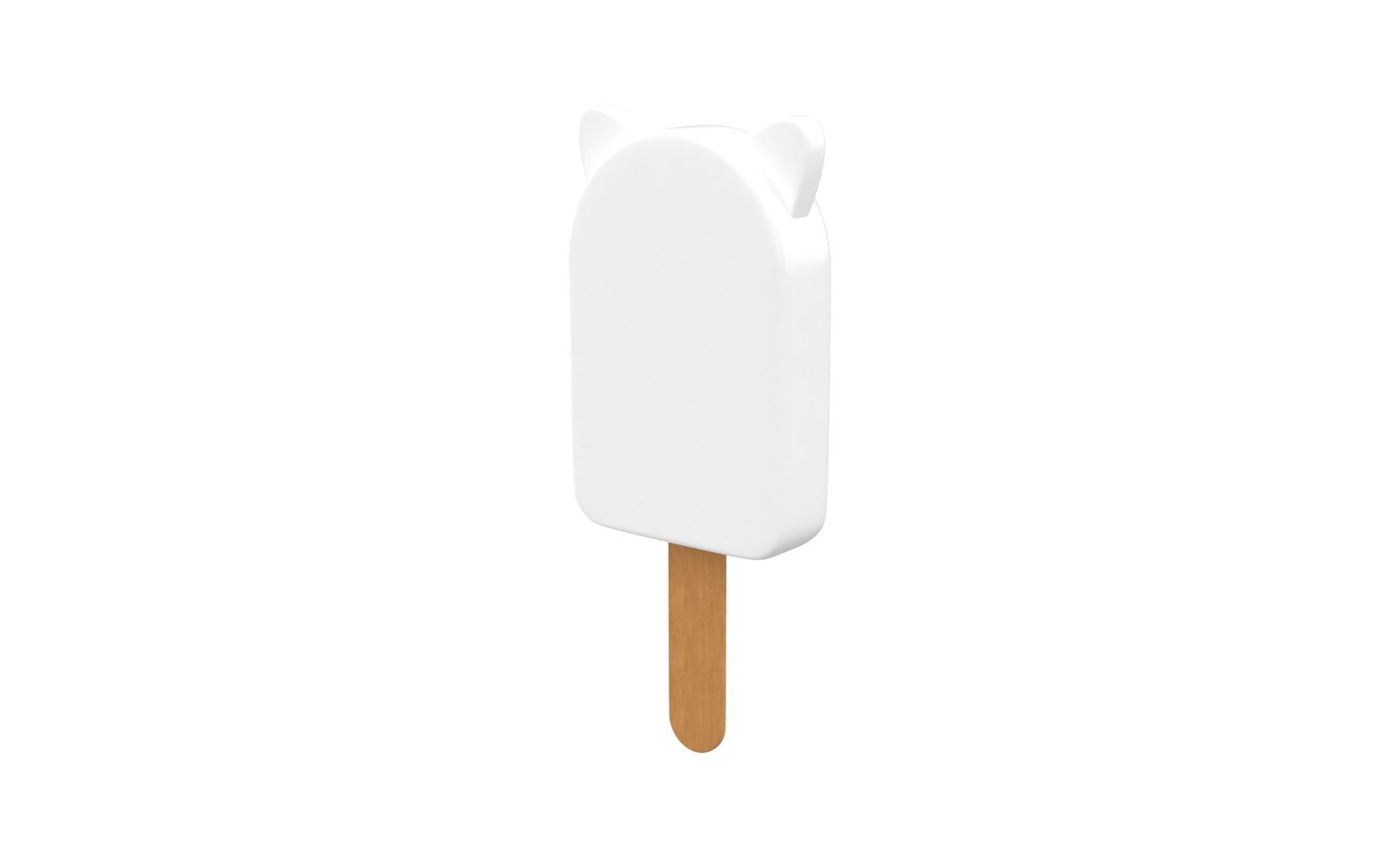 Cartoon Rabbit Ice Cream Cute Low-poly 3D model_12