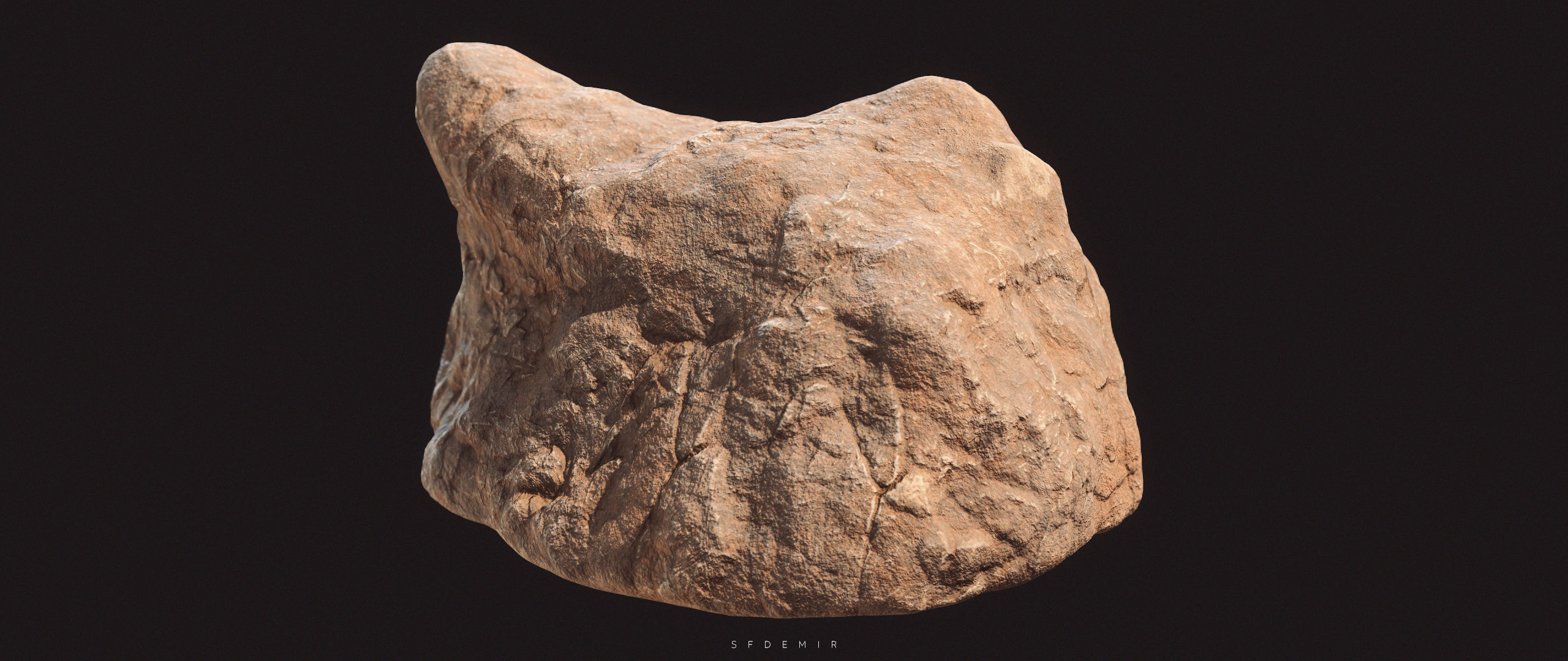 3D Cliff Rock Model - PBR Optimized  Low-poly 3D model_5