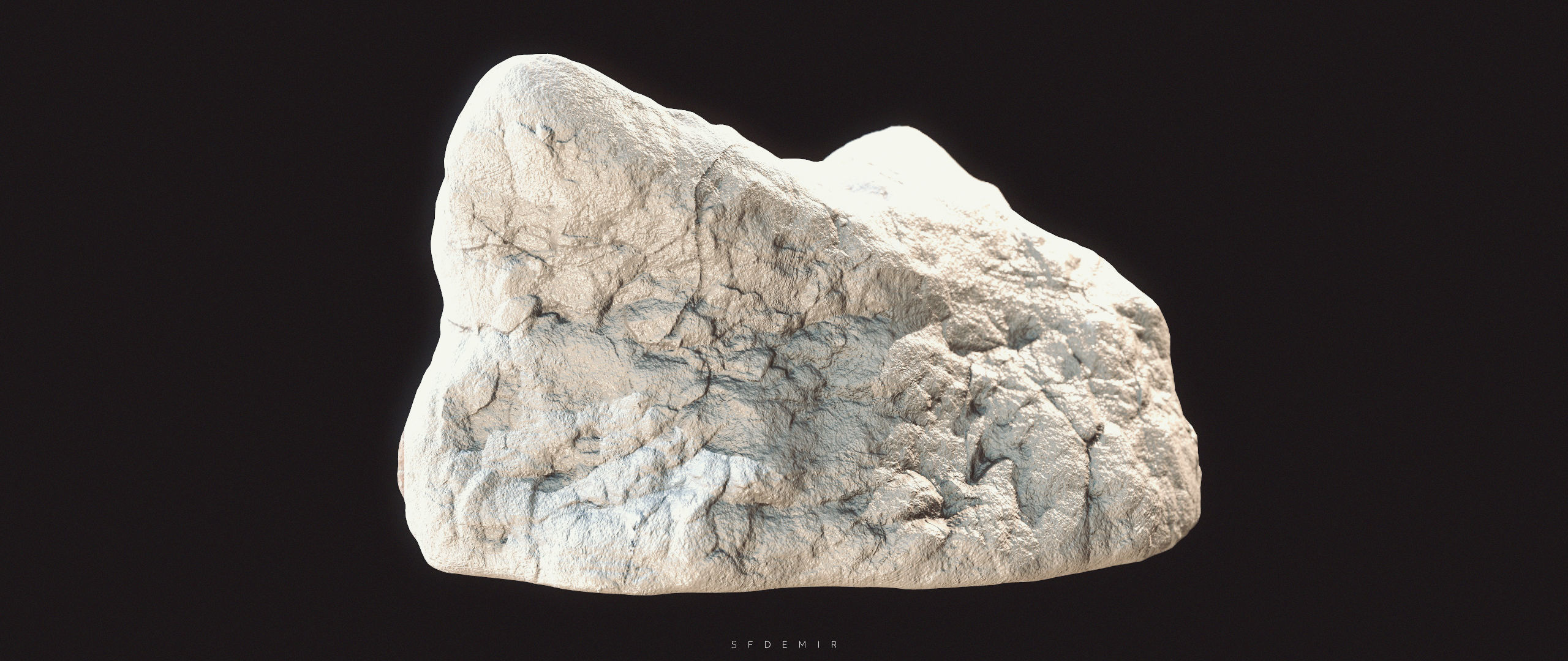 3D Cliff Rock Model - PBR Optimized  Low-poly 3D model_4