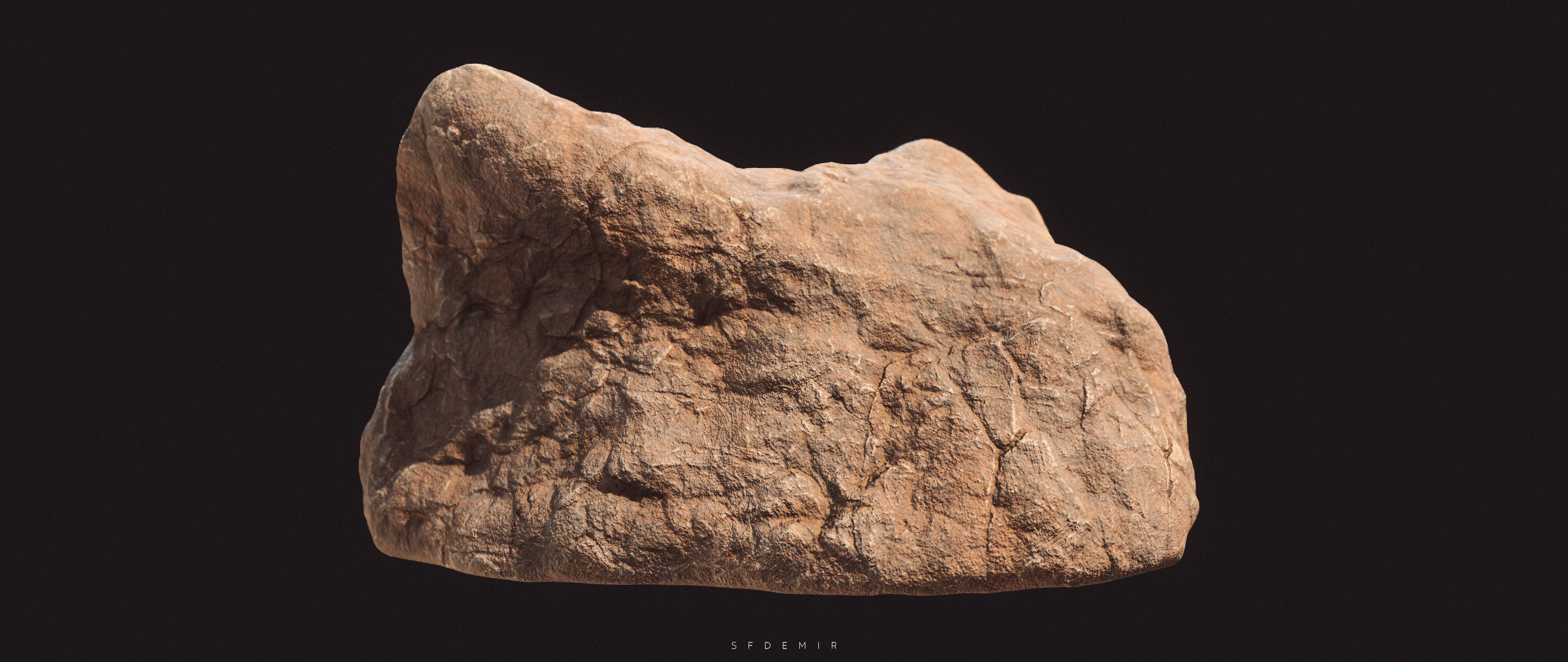 3D Cliff Rock Model - PBR Optimized  Low-poly 3D model_2