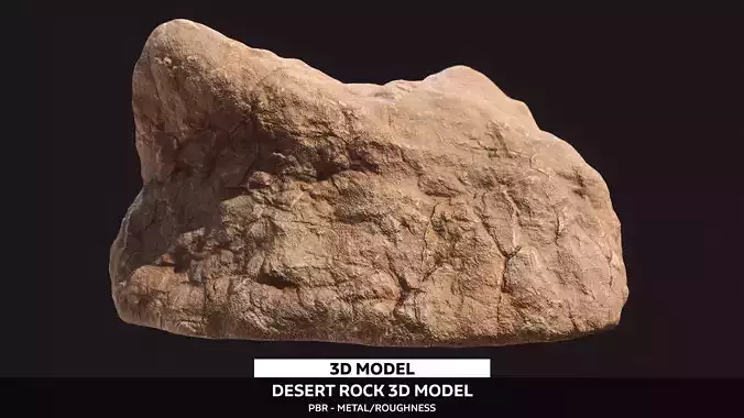 3D Cliff Rock Model - PBR Optimized 