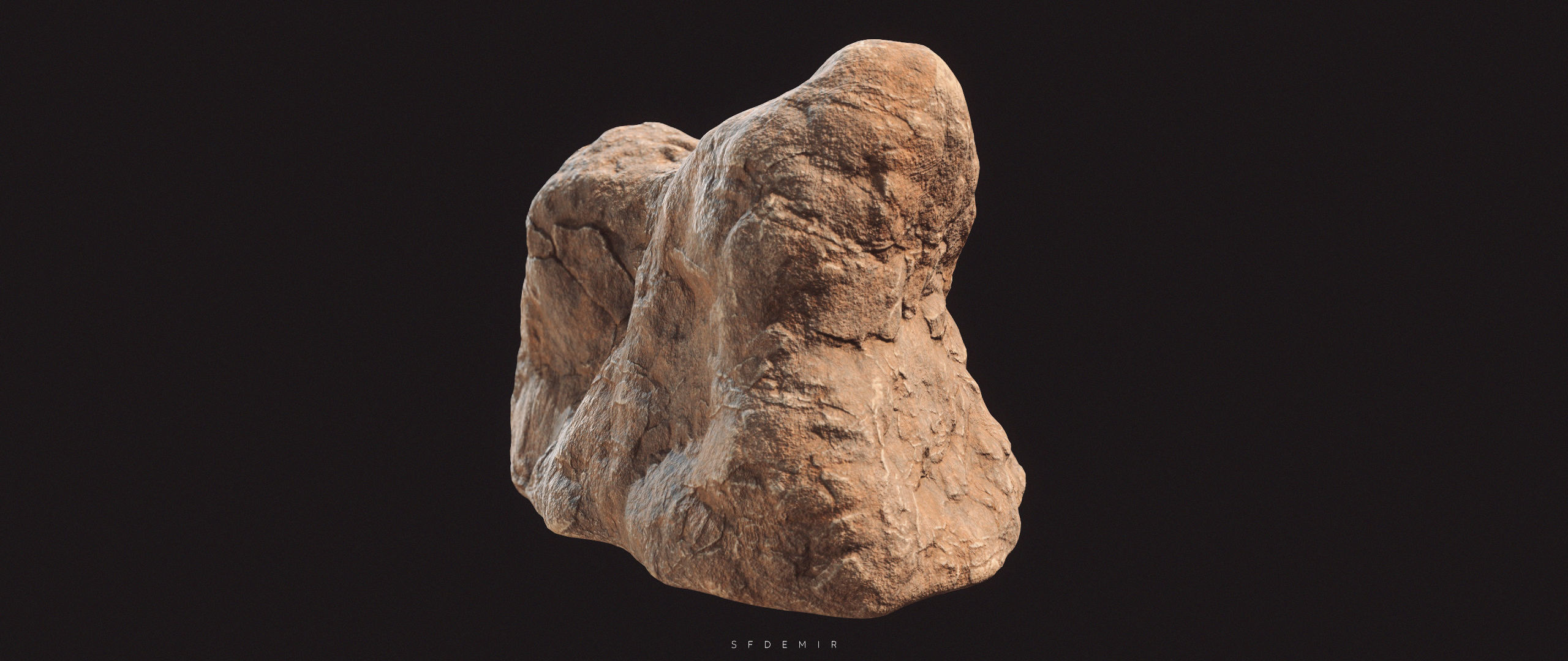 3D Cliff Rock Model - PBR Optimized  Low-poly 3D model_3