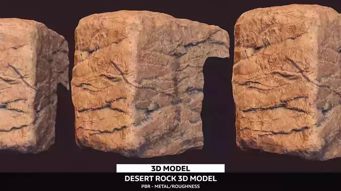 3D Cliff Rock Model - PBR Optimized 