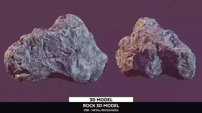3D Cliff Rock Model - PBR Optimized