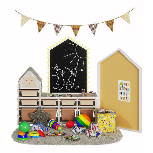 Toy rack Pituso SuperBox Low-poly 3D model