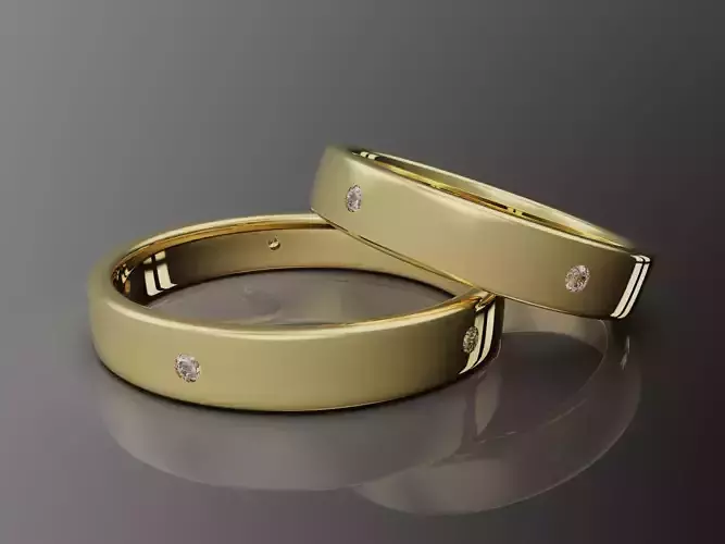 5 Star Wedding Band 4-14US Sizes