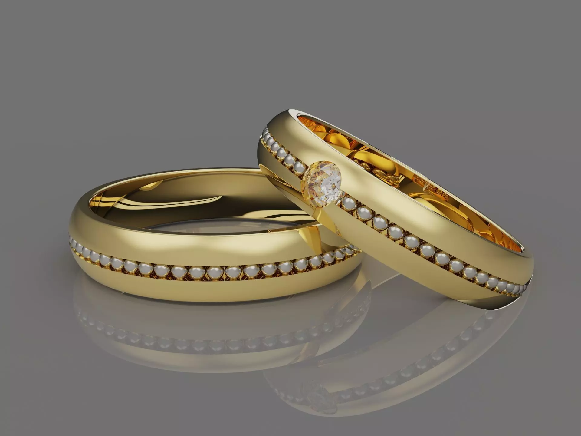 Traditional Wedding Bands 4-14US Sizes 3D print model