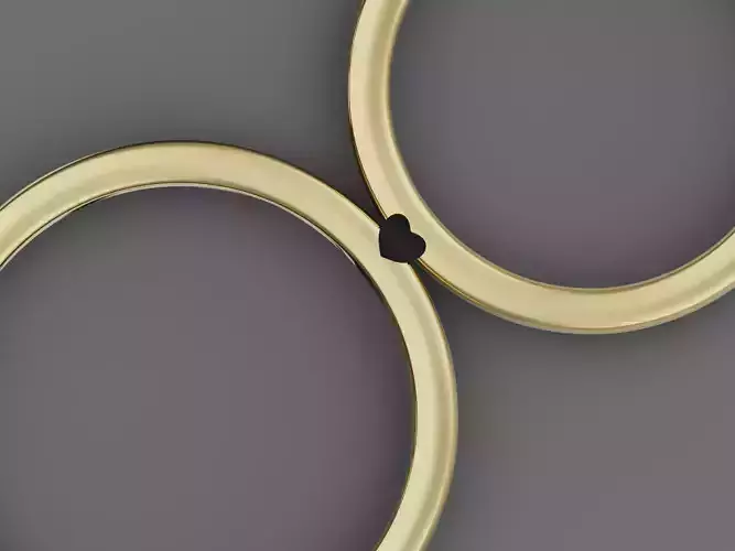 His and Hers Promise Bands 4-14US Sizes 3D print model
