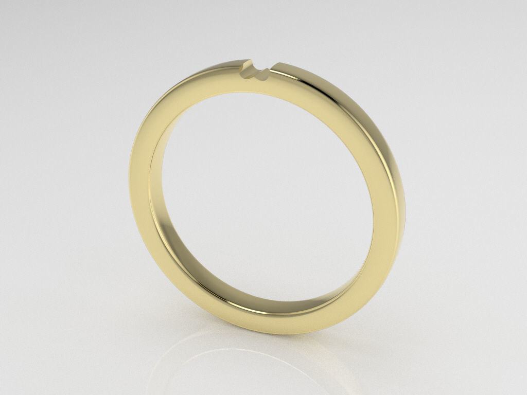 His and Hers Promise Bands 4-14US Sizes 3D print model_3