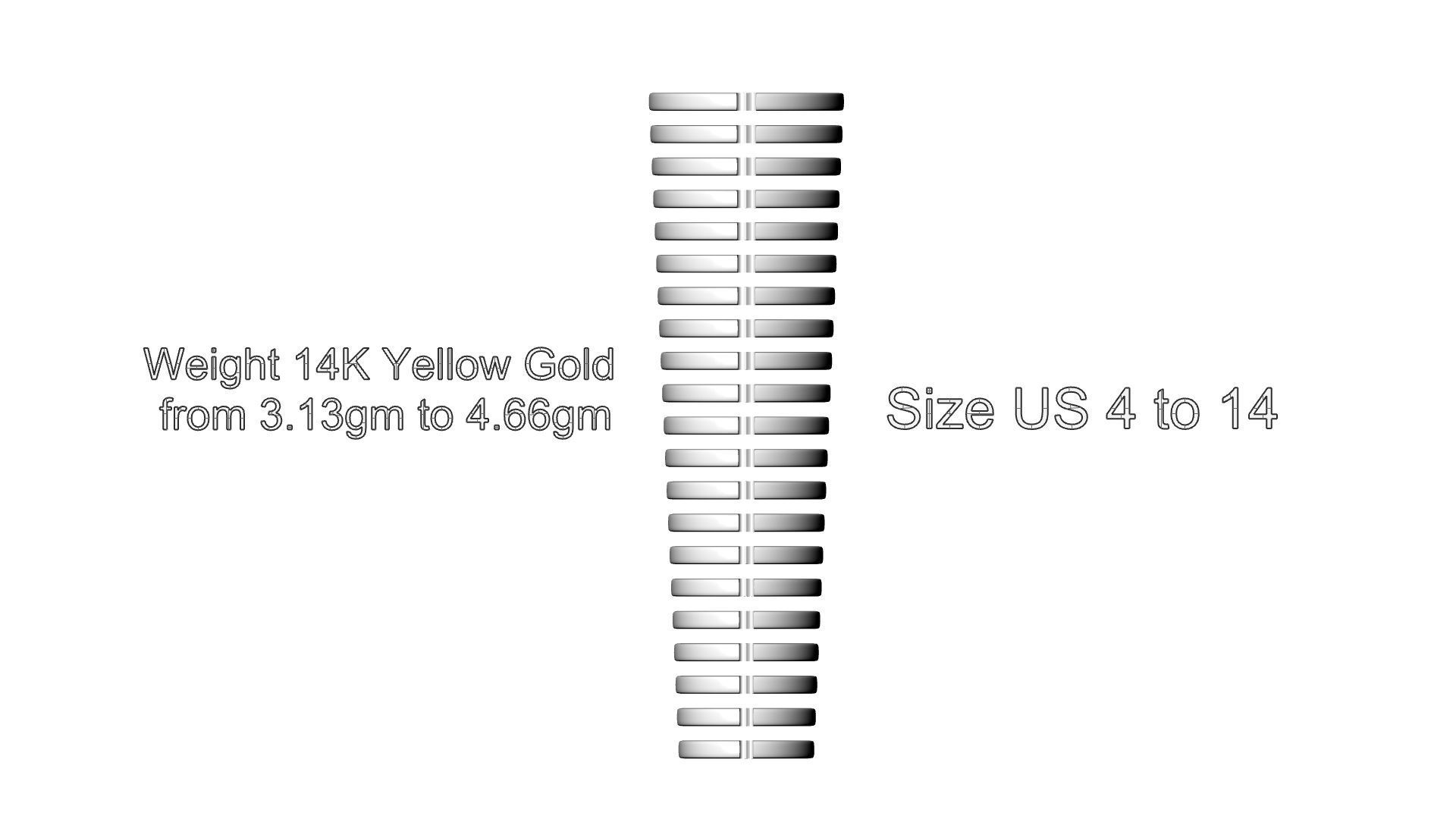 His and Hers Promise Bands 4-14US Sizes 3D print model_12