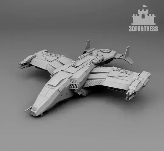 Landing starship 3D print model