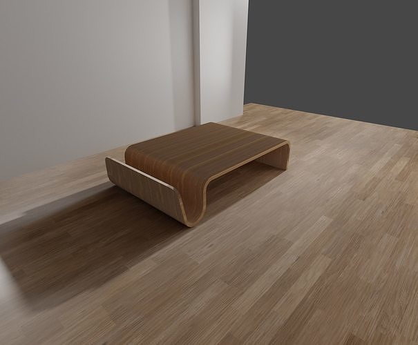 Coffee Table S shaped 3D model