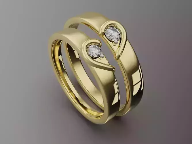 His and Hers Wedding Love Bands 4-14US Sizes