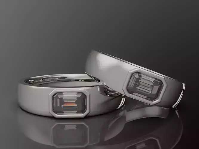 Bold Unisex Wedding Rings 4-14US Sizes