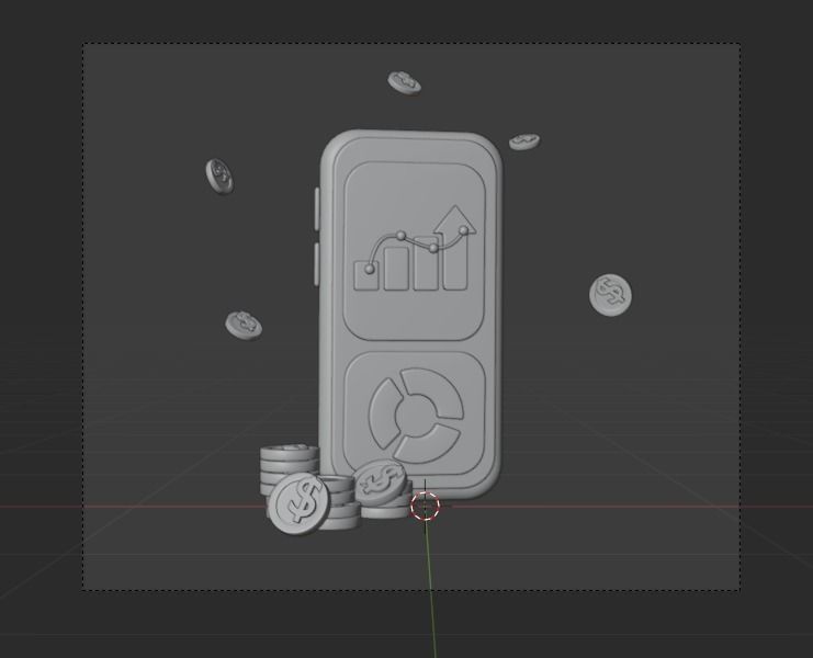 Business Investing 3d Illustration  Icon Pack 3D model_25