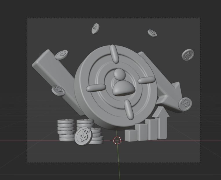 Business Investing 3d Illustration  Icon Pack 3D model_15